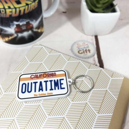 Retour vers le Futur - Porte clés plaque Delorean