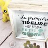 Tirelire design cadre en bois "La première tirelire de mon petit génie" – Image 3