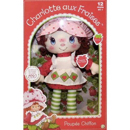 Charlotte aux Fraises - Grande Poupée Chiffon parfumée Vintage ( 33 cm)