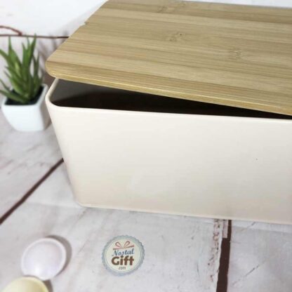 Grande boîte à pain avec planche en bambou – Image 6