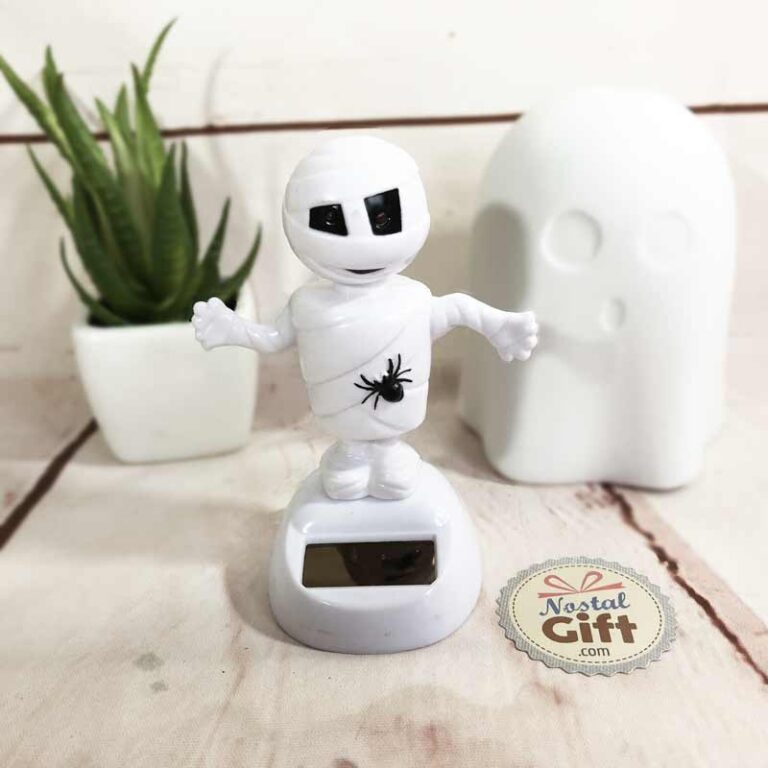 Figurine Solaire Halloween - Tête Oscillante Fantôme