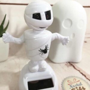 Figurine Mobile à Énergie Solaire MIJOMA Petit Père Noël - 10cm, Sans Piles, Danse Au Soleil Pour Fenêtre Ou Voiture