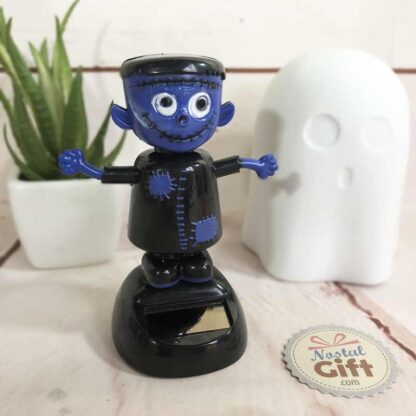 Petite figurine mobile Frankenstein à énergie solaire