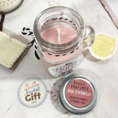Mini bougie mason jar - "Ma Mamie est la reine des calins" – Image 3