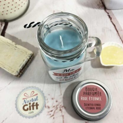 Mini bougie mason jar - "Ma Soeur est la plus géniale" – Image 3