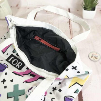 Sac en toile pour shopping "Work for It" - Style années 80 – Image 3