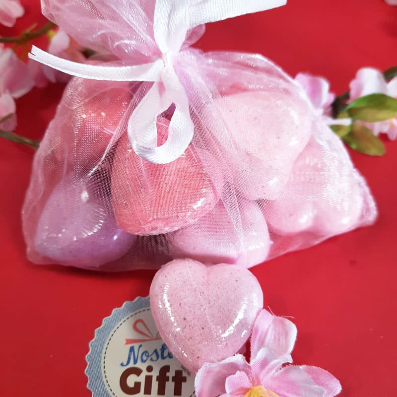 Boule de bain Gender Reveal cœur - parfum Pétales de rose