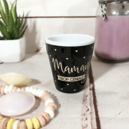 Tasse à café "Maman Trop géniale" 7cl – Image 2