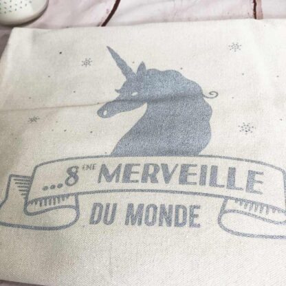 Tote bag Licorne "8ème merveille du monde" – Image 3