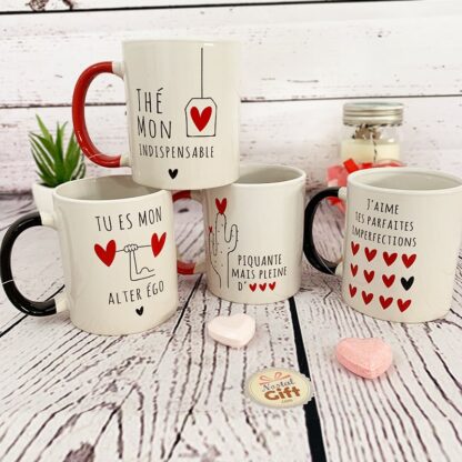 Mug "J'aime tes parfaites imperfections" - Idée Cadeau Saint Valentin