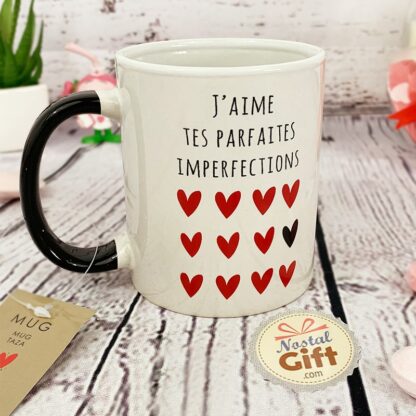 Mug "J'aime tes parfaites imperfections" - Idée Cadeau Saint Valentin