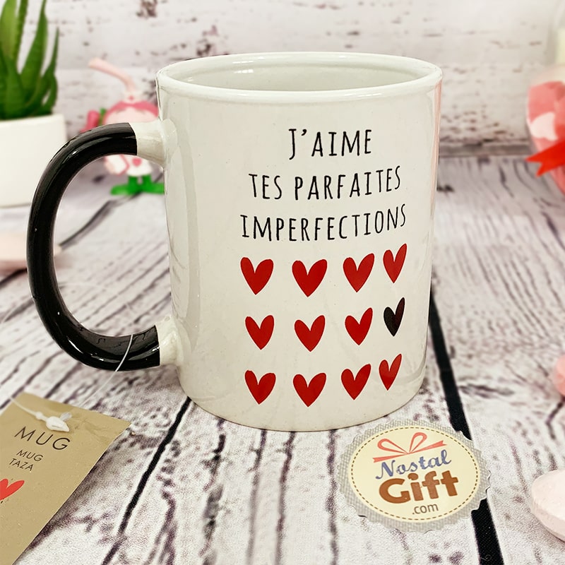 Mug "J'aime tes parfaites imperfections" - Idée Cadeau Saint Valentin