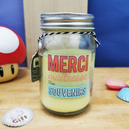 Les imparfaits - Bougie Jar - "Merci maîtresse pour tous ces bons souvenirs" - Cadeau Maîtresse