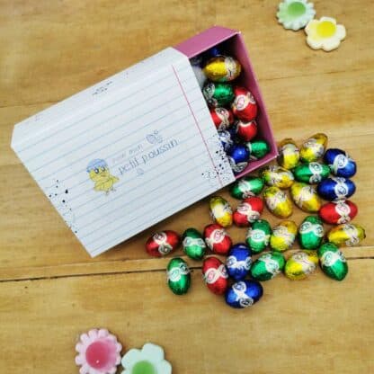 Boîte Pâques - Oeufs en chocolat praliné x 40 - "Pour mon petit poussin" – Image 6