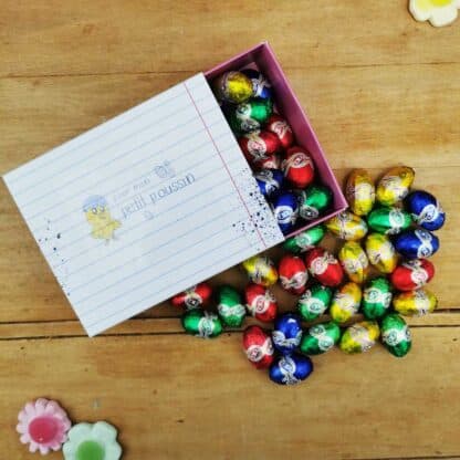 Boîte Pâques - Oeufs en chocolat praliné x 40 - "Pour mon petit poussin" – Image 5