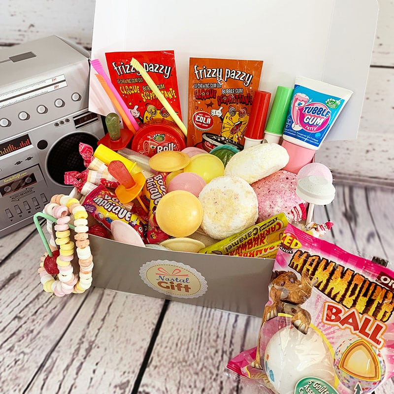 Coffret cadeau Boombox : Boîte bonbons des années 80