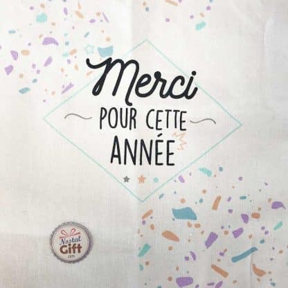 Tote bag Merci pour cette année - Cadeau maitresse ou nounou