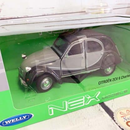 Miniature voiture Citroën 2 CV Charleston Grise (échelle 1:24)