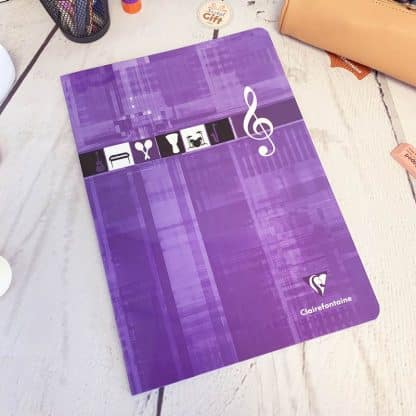 Cahier de musique 10 portées 17x22 avec 48 pages - Clairefontaine