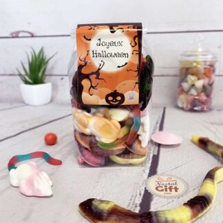 Sachet de Bonbons gélifiés remplis de 10 tarentules, 5 souris et 3 serpents (315g)- Joyeux Halloween
