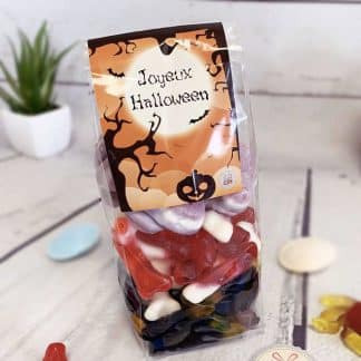 Sachet de Bonbons gélifiés Halloween :  10 crânes, 10 pieuvres et 20 os (400g)- Joyeux Halloween