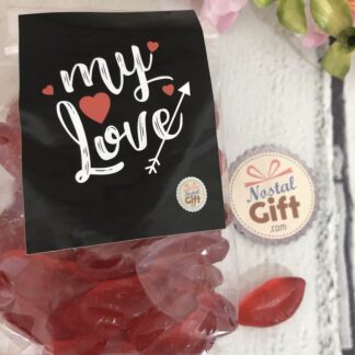Sachet de bonbon amour - Mini lèvre rouge x60 - My Love