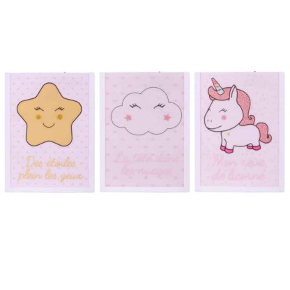 Boîte lumineuse (3 décors interchangeables) - Rose - Déco chambre bébé – Image 4