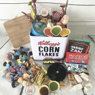 Coffret bonbon ancien - Boîte en métal Corn Flakes logo de Kellogg's