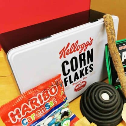 Coffret bonbon ancien - Boîte en métal Corn Flakes de Kellogg's