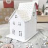 Petite église en bois peint blanc lumineuse - décoration Noël – Image 3