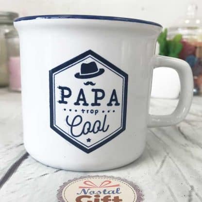 Tasse "Papa trop cool" bleu