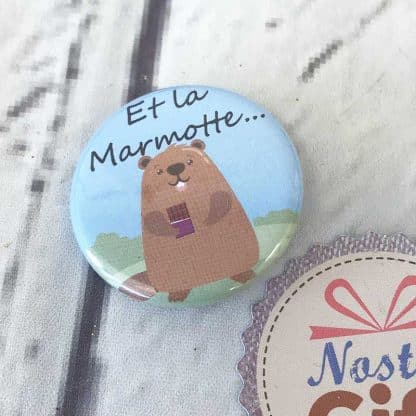 Badge Marmotte chocolat – Image 2