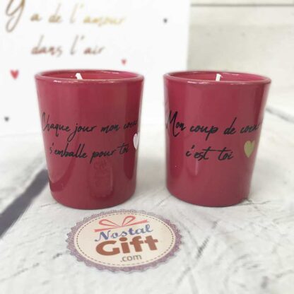 Coffret cadeau - 6 Bougies "Y'a de l'amour dans l'air" – Image 4