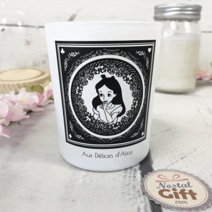 Bougie Alice au pays des merveilles et son coffret cadeau - Parfum nuances de thé