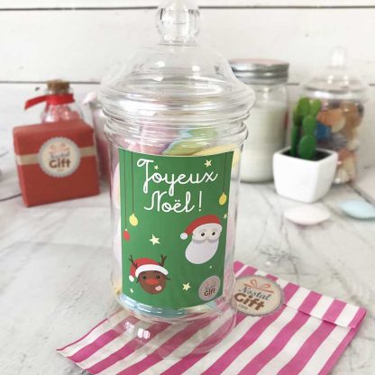 Petite bonbonnière de Noël - 20 Bonbons soucoupes à la poudre