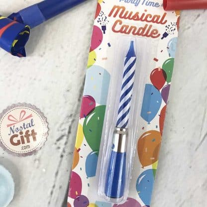 Bougie musicale pour anniversaire - Bleu – Image 2