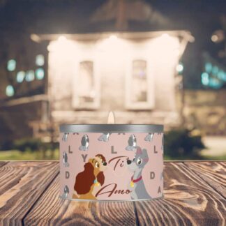 Bougie végétale - Ti amo (La Belle et le Clochard) - Parfum tomate Basilic - Edition métal