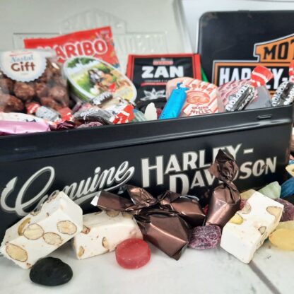 Coffret bonbon ancien - Grande boîte Harley Davidson en métal – Image 4