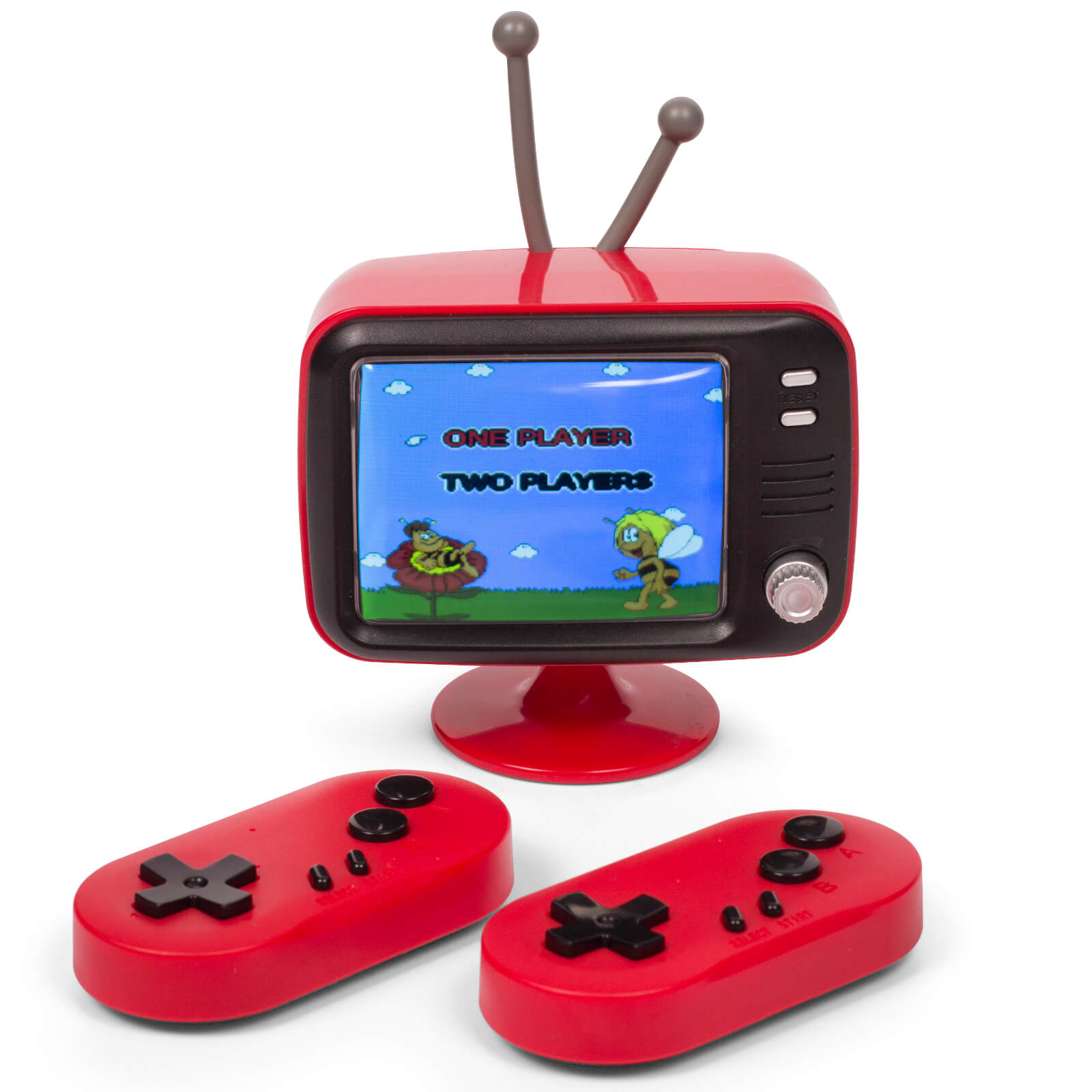 Mini tv console et ses 2 manettes de jeu retrogaming