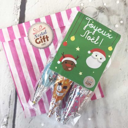 Sachet de Noël pour enfant - Parapluies pétillants au chocolat x6
