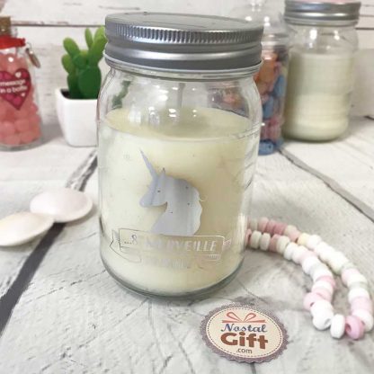 Bougie jar - Licorne