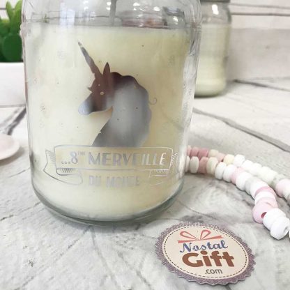 Bougie jar - Licorne