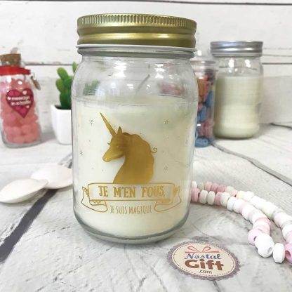 Bougie jar - Licorne