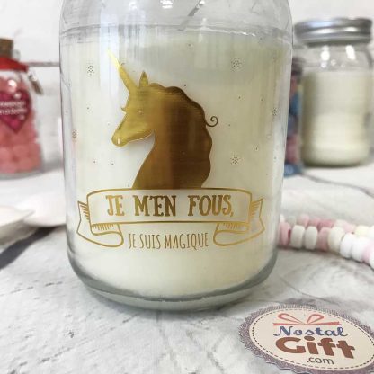 Bougie jar - Licorne