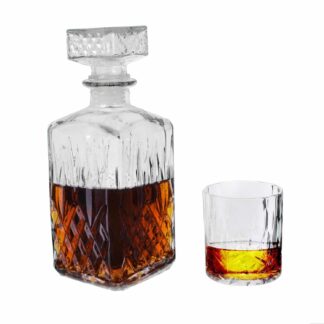 Coffret cadeau - Bouteille à Whisky et ses 4 verres