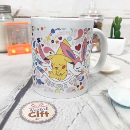 Mug Pokemon Amour - Pikachu et Nymphali - I choose you – Image 2