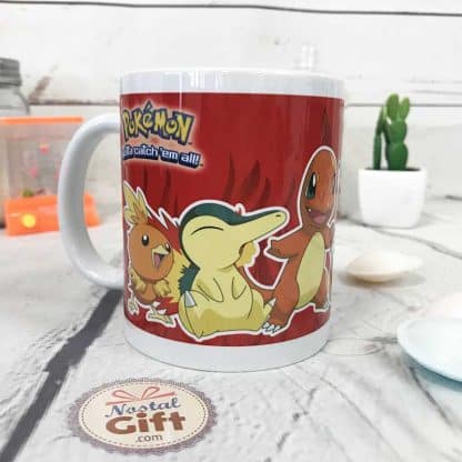 Mug Pokemon - Pokemon type feu (Salamèche, Gruikui, Poussifeu, Héricendre...) – Image 2