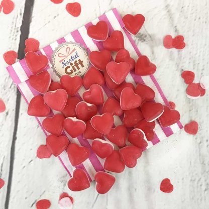 Bonbons petits coeurs rouge et blanc Haribo x50 – Image 2