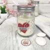 Bougie jar - "Je suis souvent tombé Amoureux à chaque fois de toi "