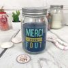 Bougie Jar - "Merci pour tout" -  Cadeau remerciement